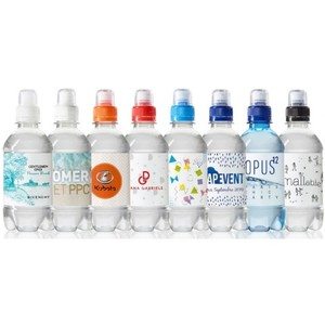 Waterflesjes met logo bedrukken 330ml sportdop