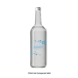 Glazen waterfles met logo bedrukken 750ml