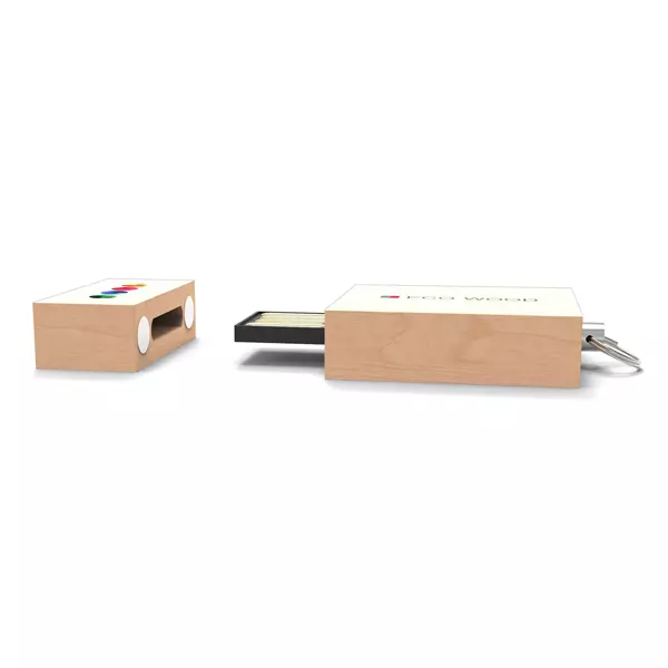 usb stick eco wood bedrukken of graveren